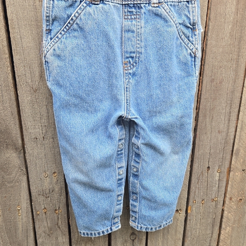 Old Navy Vintage Classic Light Blue Denim Overalls - Picture 3 of 9